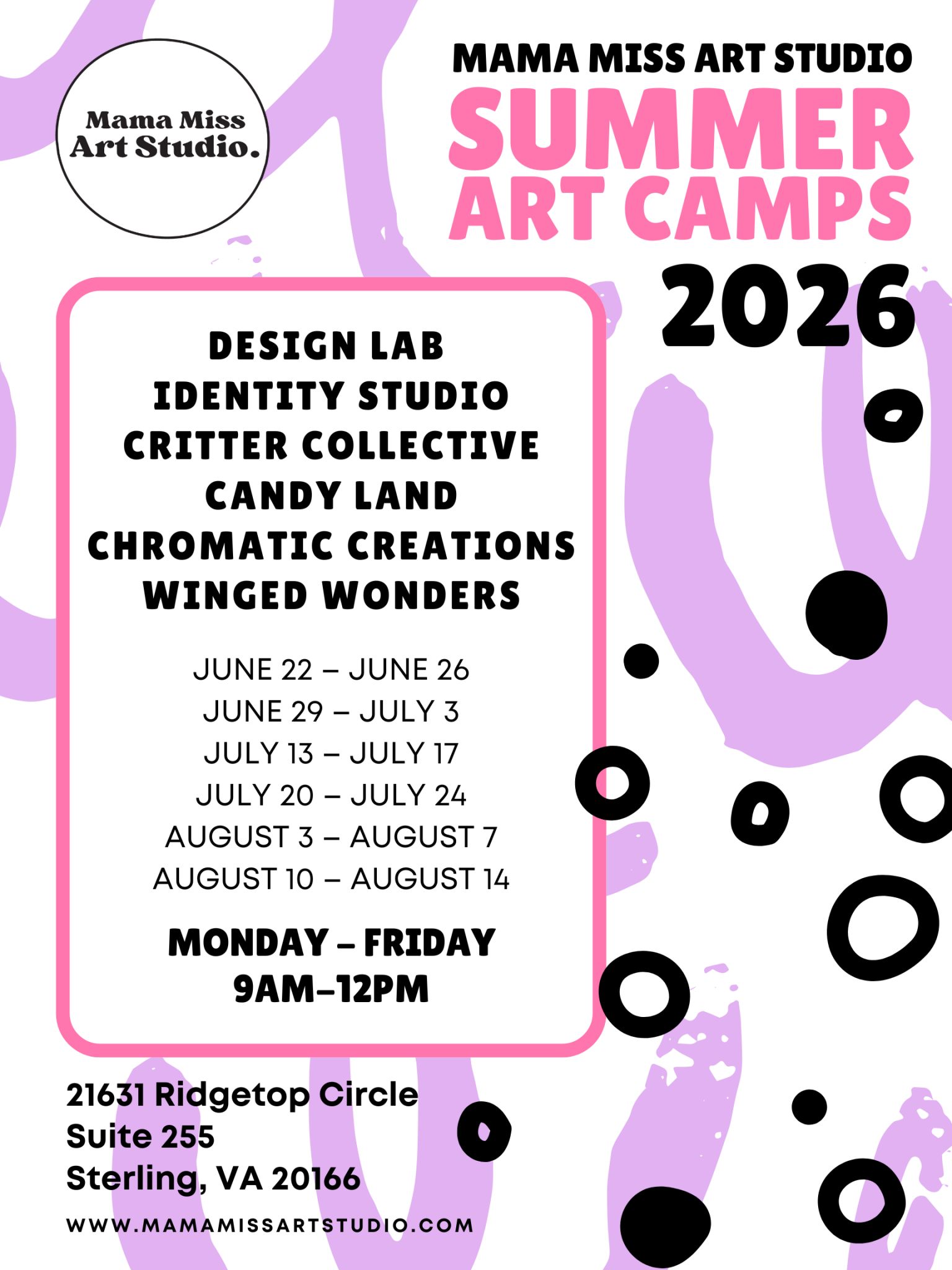 Summer Art Camp – Mama Miss Art Studio